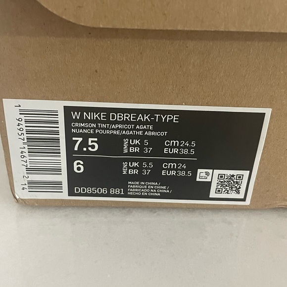 Nike N. 354 Daybreak-Type Apricot Agate Sneaker W 7.5 - Picture 14 of 15